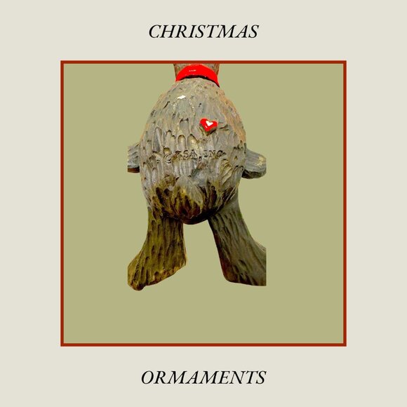 Vintage Hand-Painted Animated Bear Christmas Ornament With Fish - Picture 4 of 12